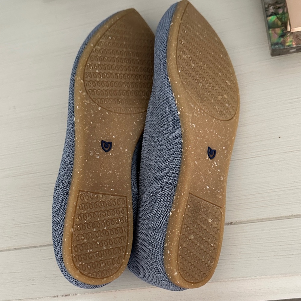 Rothy's Pointed Toe Flats in Light Blue - Picture 4 of 5
